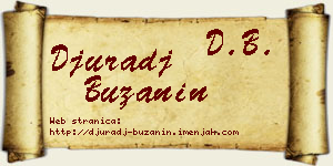Đurađ Bužanin vizit kartica